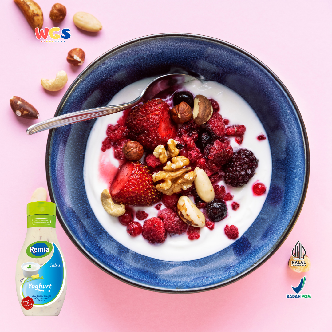 Remia Yoghurt Dressing 500ml – Saus Yoghurt Segar dengan Rempah Halus untuk Salad Sehat dan Lezat