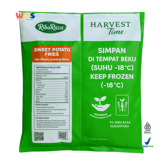 RibuRasa Harvest Time Sweet Potato Fries 1000g – Ubi Manis Goreng Beku Praktis & Renyah