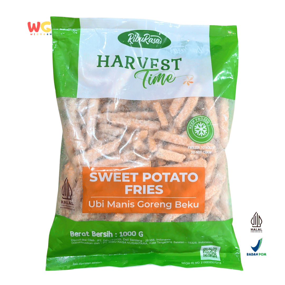 RibuRasa Harvest Time Sweet Potato Fries 1000g – Ubi Manis Goreng Beku Praktis & Renyah