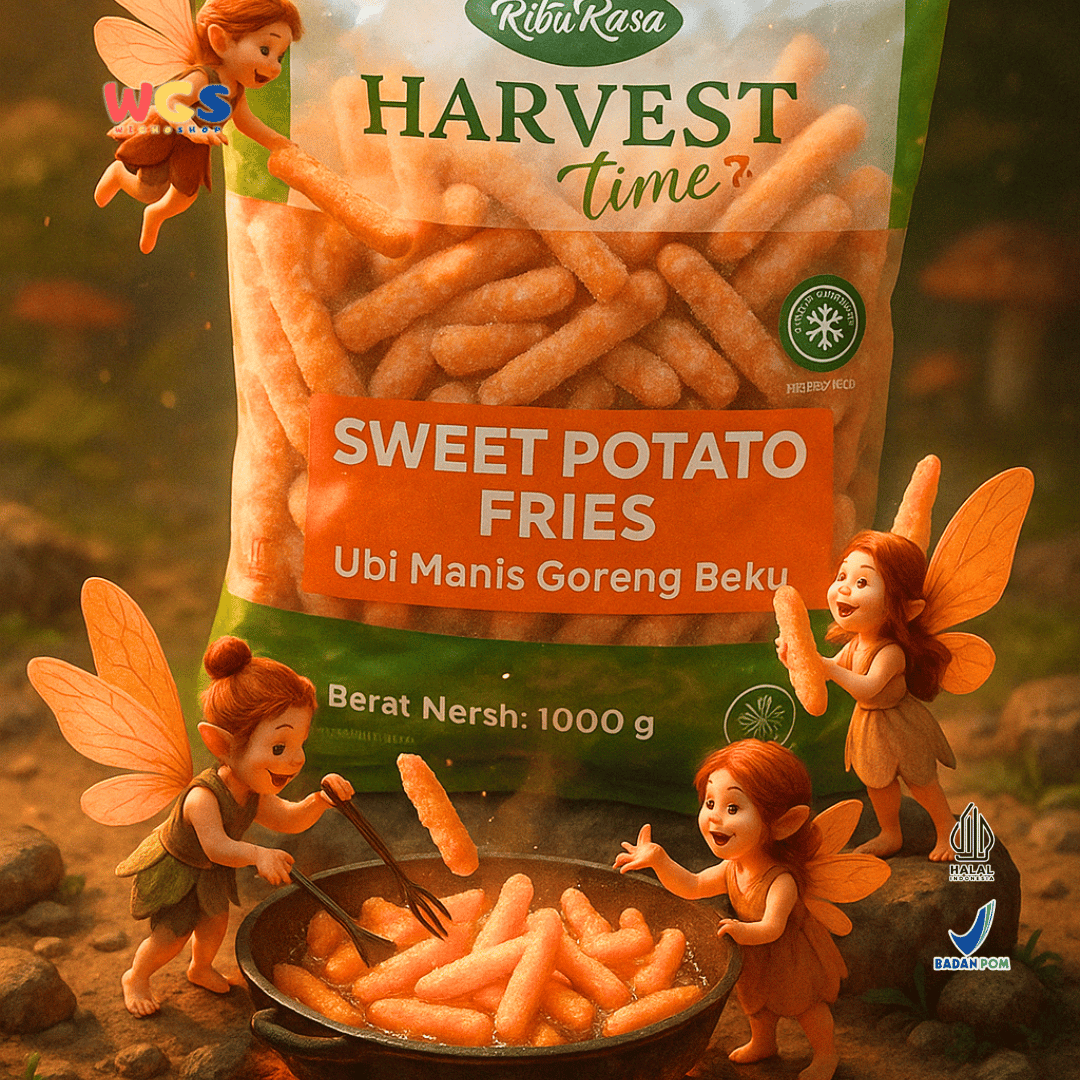 RibuRasa Harvest Time Sweet Potato Fries 1000g – Ubi Manis Goreng Beku Praktis & Renyah