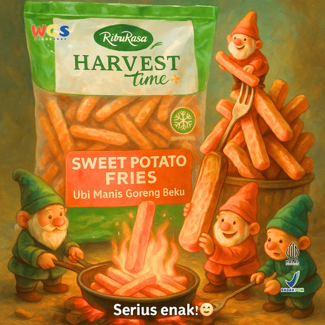RibuRasa Harvest Time Sweet Potato Fries 1000g – Ubi Manis Goreng Beku Praktis & Renyah