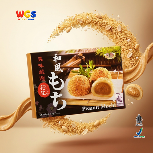 Royal Family Peanut Mochi 210g - Kue Mochi Isi Selai Kacang Salut Kacang 6 Pieces Camilan Taiwan Halal
