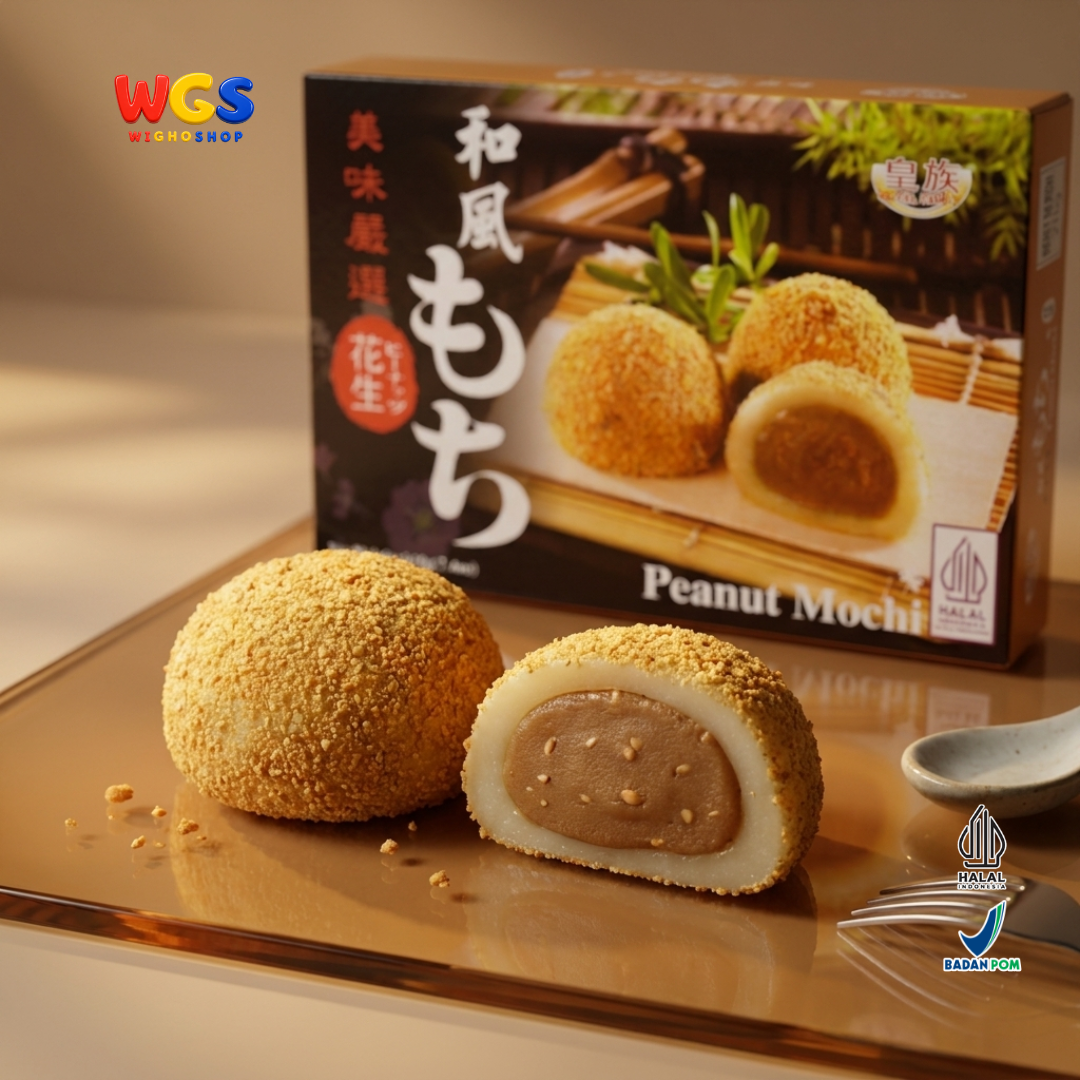 Royal Family Peanut Mochi 210g - Kue Mochi Isi Selai Kacang Salut Kacang 6 Pieces Camilan Taiwan Halal