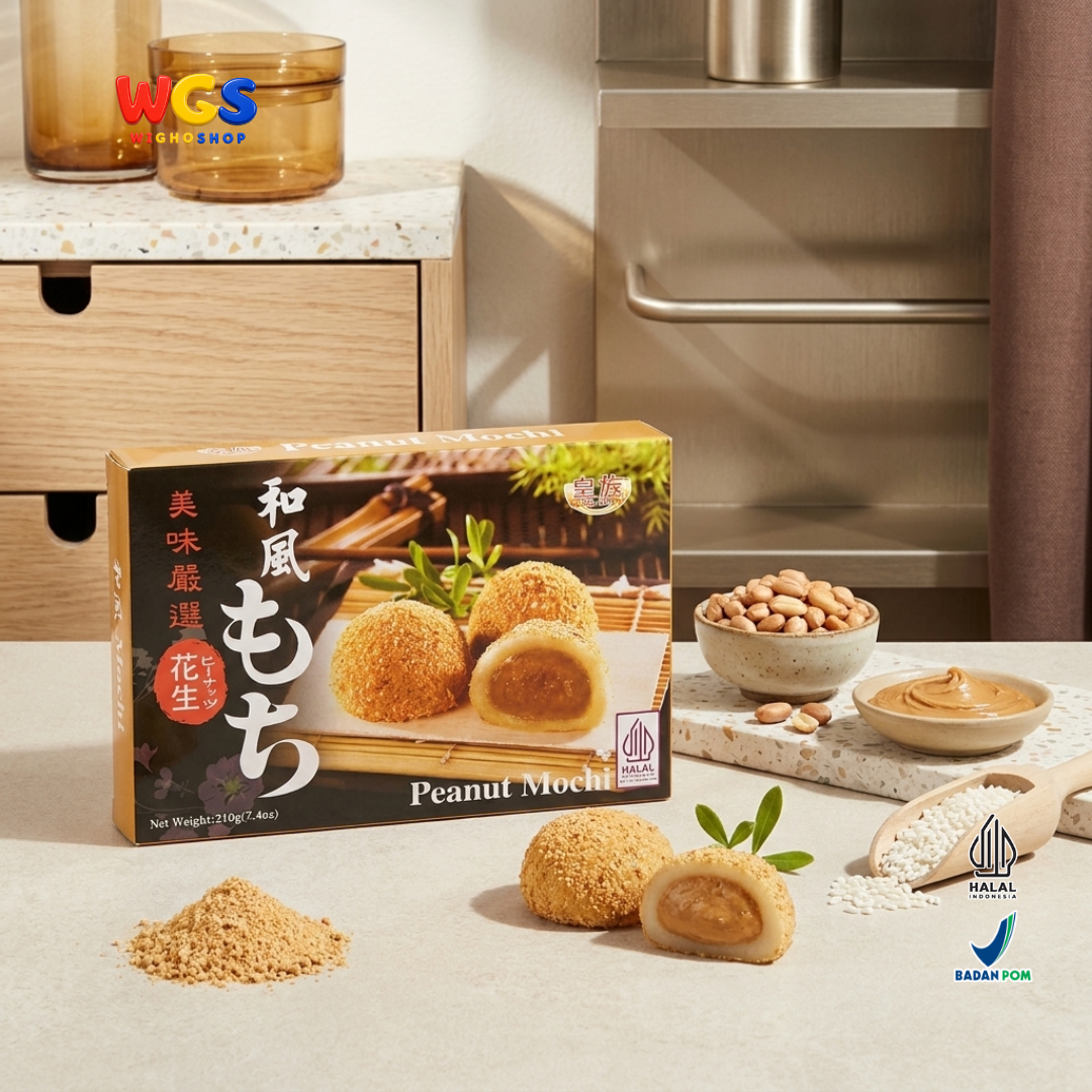 Royal Family Peanut Mochi 210g - Kue Mochi Isi Selai Kacang Salut Kacang 6 Pieces Camilan Taiwan Halal