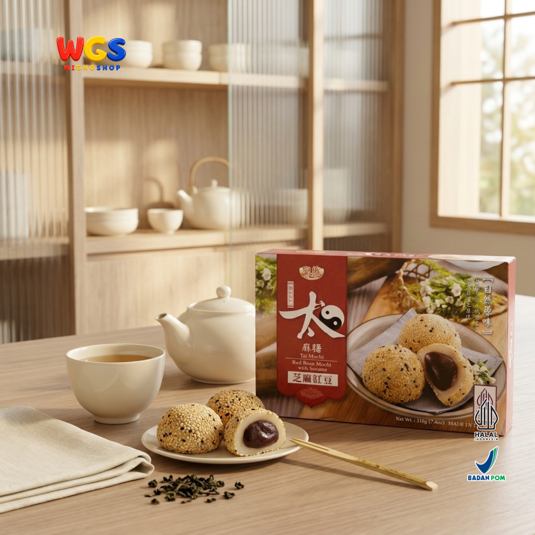 Royal Family Red Bean Mochi with Sesame 210g - Mochi Kacang Merah Wijen (35g x 6) Kue Mochi Taiwan Halal
