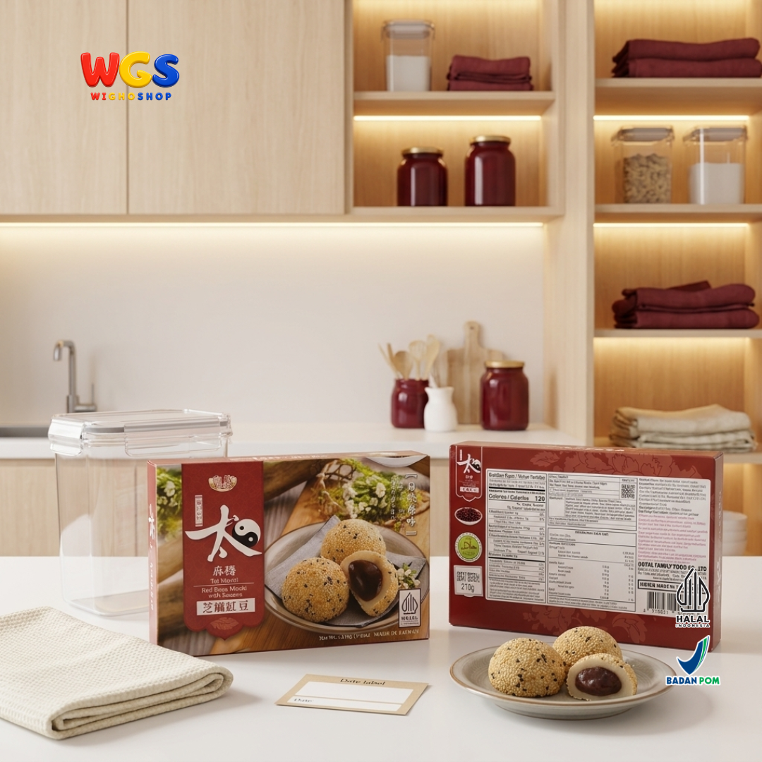 Royal Family Red Bean Mochi with Sesame 210g - Mochi Kacang Merah Wijen (35g x 6) Kue Mochi Taiwan Halal