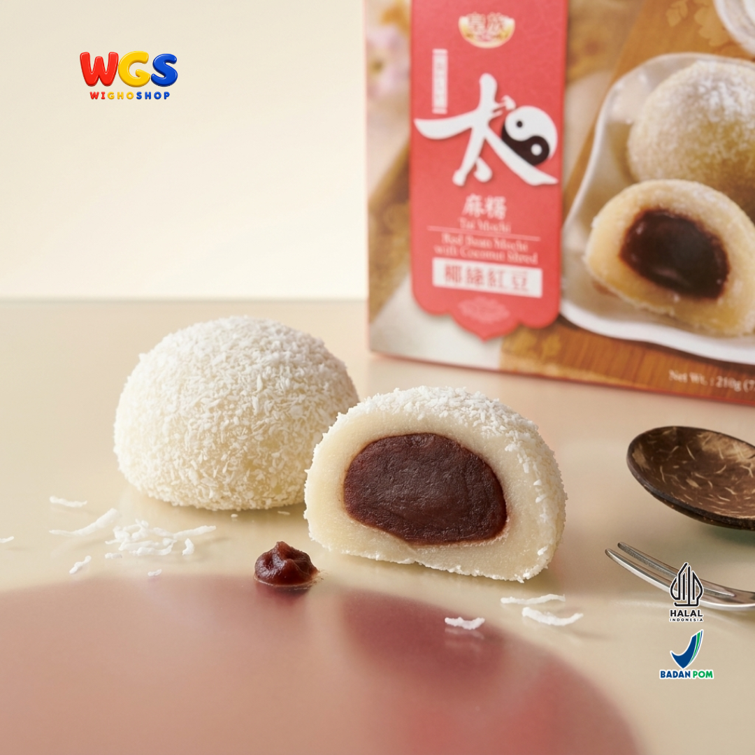 Royal Family Tai Mochi Red Bean with Coconut Shred 210g – Typical Taiwanese Premium Mochi Snack
