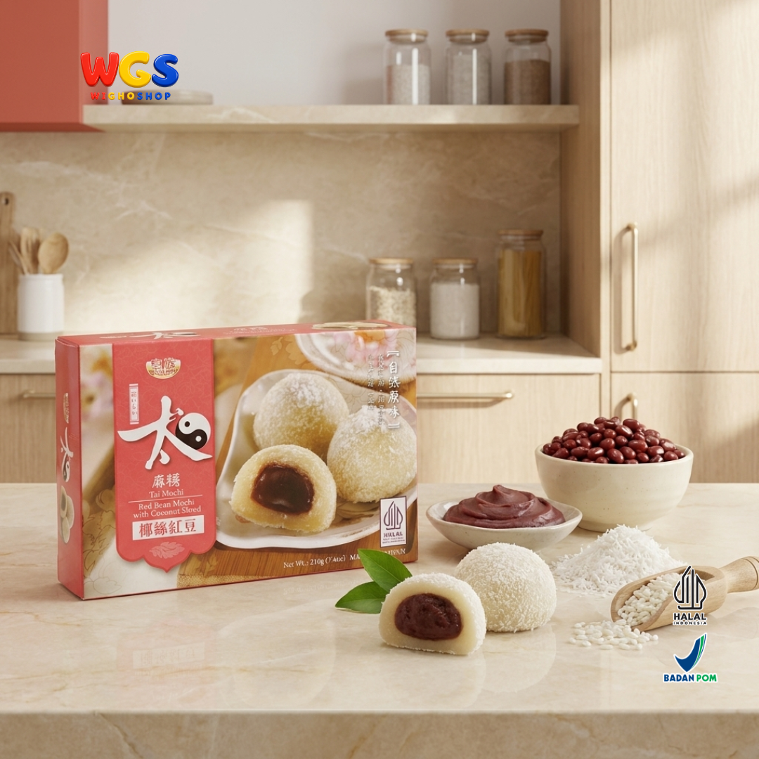 Royal Family Tai Mochi Red Bean with Coconut Shred 210g – Typical Taiwanese Premium Mochi Snack