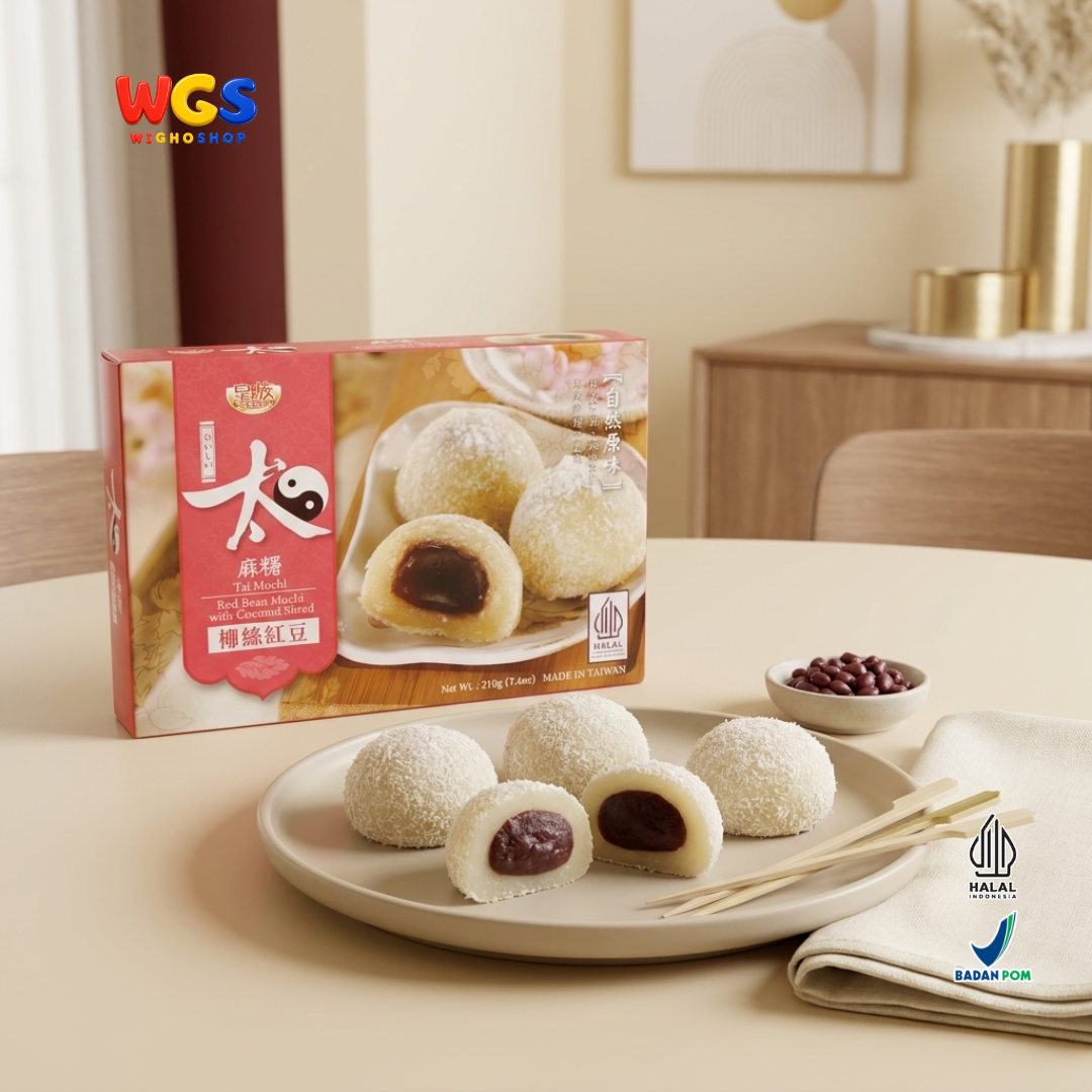 Royal Family Tai Mochi Red Bean with Coconut Shred 210g – Typical Taiwanese Premium Mochi Snack