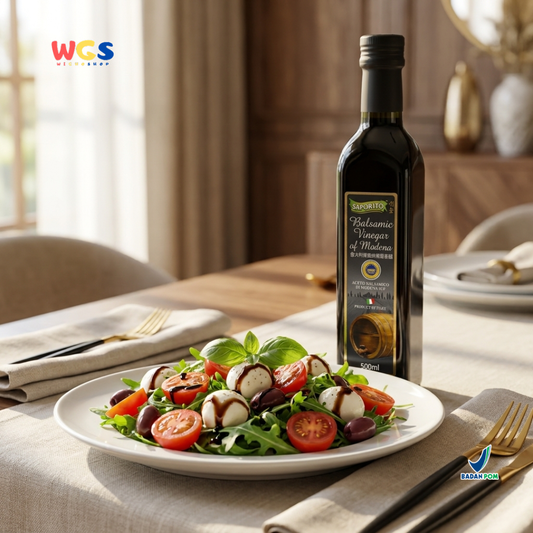 Saporito Balsamic Vinegar of Modena IGP 500ml - Cuka Balsamic Italia untuk Salad & Dressing