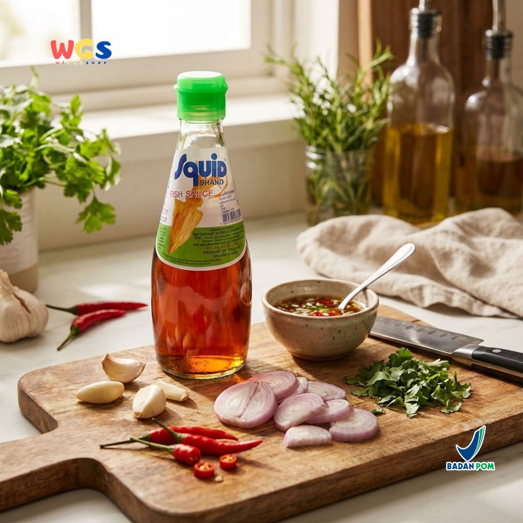 Squid Brand Fish Sauce Nam Pla 300 ml – Kecap Ikan Asli Thailand Fermentasi Anchovy
