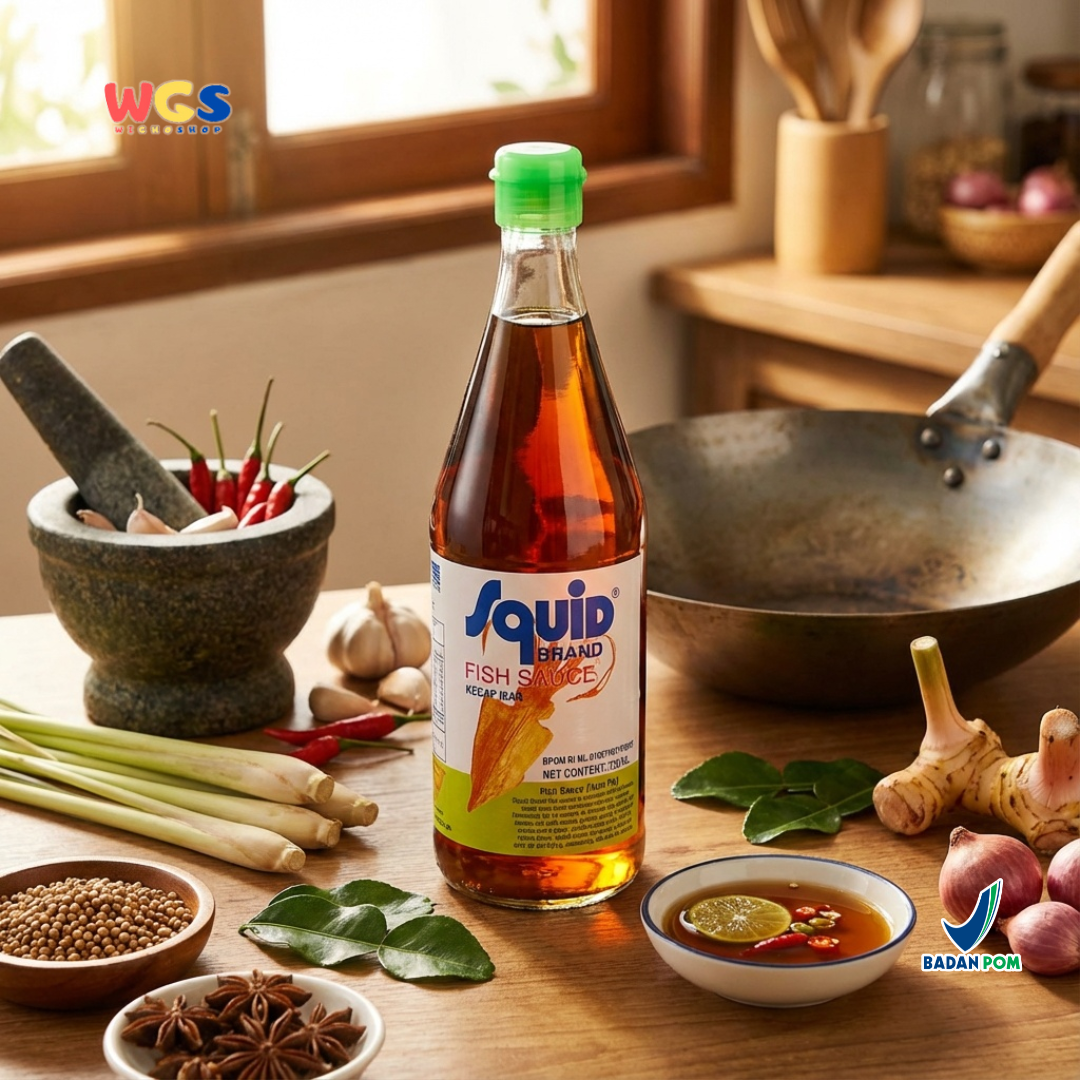 Squid Brand Fish Sauce Nam Pla 725 ml – Kecap Ikan Asli Thailand Fermentasi Anchovy