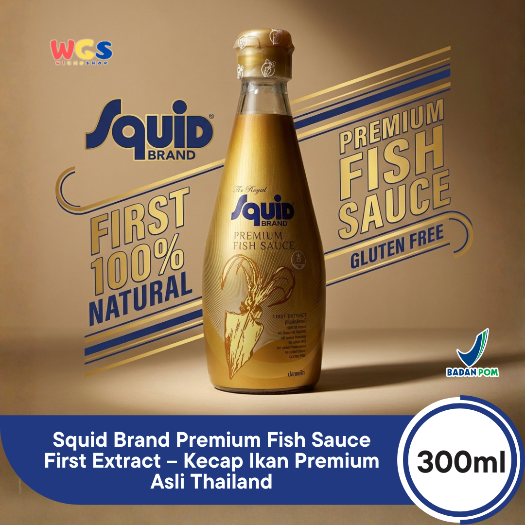 Squid Brand Premium Fish Sauce First Extract 300 ml – Kecap Ikan Premium Asli Thailand