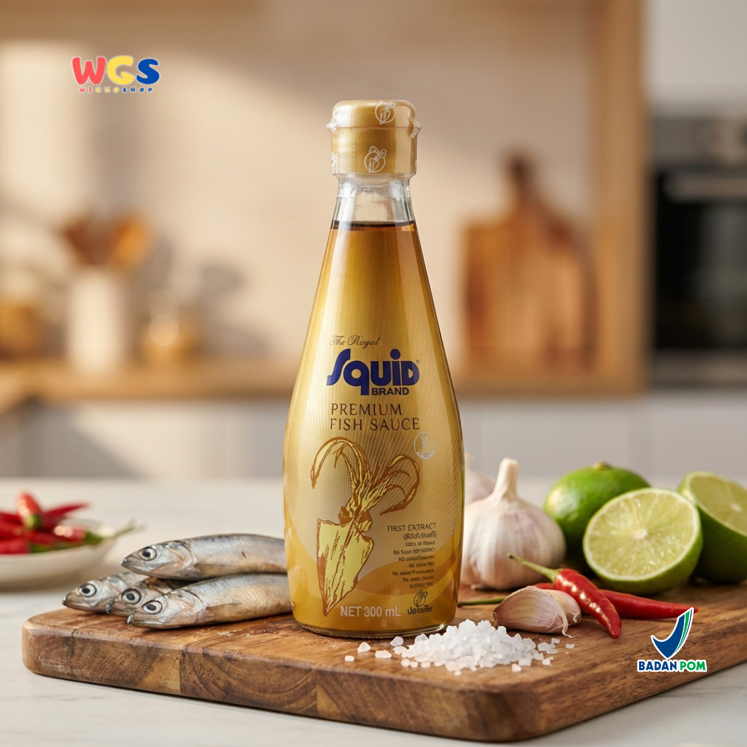 Squid Brand Premium Fish Sauce First Extract 300 ml – Kecap Ikan Premium Asli Thailand