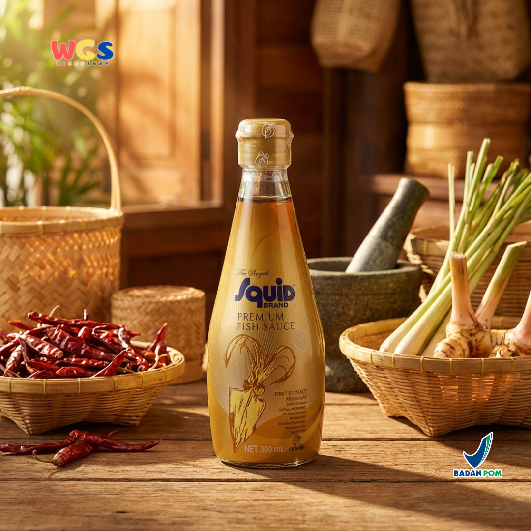 Squid Brand Premium Fish Sauce First Extract 300 ml – Kecap Ikan Premium Asli Thailand