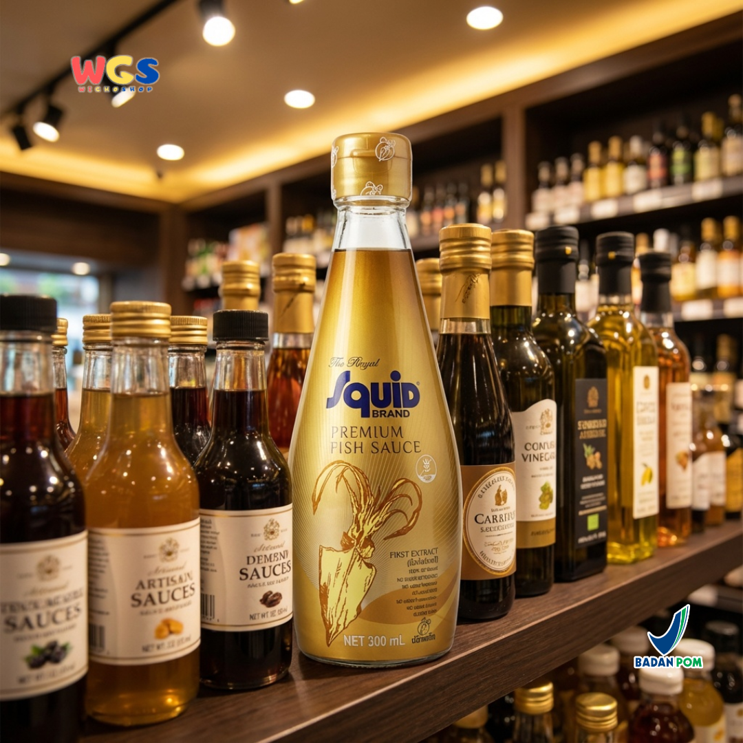 Squid Brand Premium Fish Sauce First Extract 300 ml – Kecap Ikan Premium Asli Thailand