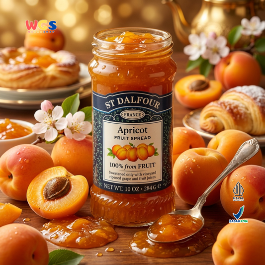 St Dalfour Apricot Fruit Spread 284g - Selai Aprikot Premium 100% dari Buah