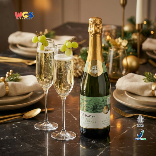 Star Village Celebration Sparkling White Grape 750ml - Jus Anggur Putih Soda Premium untuk Pesta