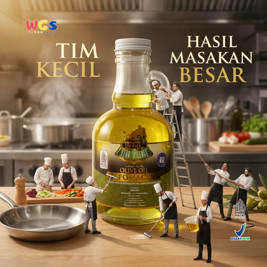 Star Village Olive Oil Pomace 500ml - Minyak Zaitun untuk Menggoreng Menumis Memanggang Baking Cooking Oil