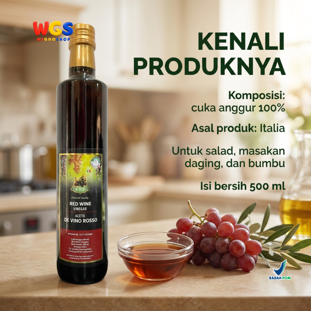 Star Village Red Wine Vinegar 500ml - Cuka Anggur Merah Italia untuk Salad Dressing & Marinasi