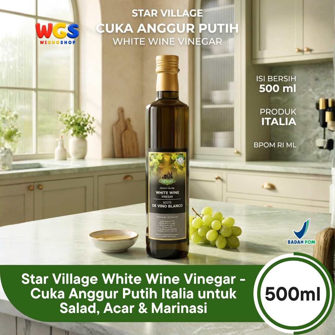 STAR VILLAGE White Wine Vinegar Aceto Di Vino Blanco 500ml - White Wine Vinegar