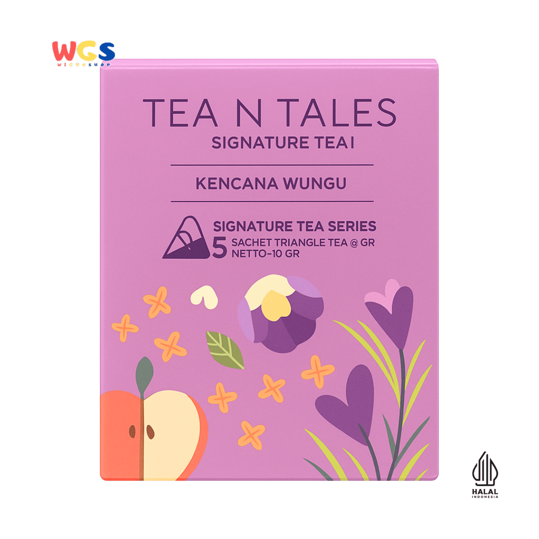 TEA N TALES Kencana Wungu Signature Tea 10g (5x2g) – Teh Herbal Apel & Bunga yang Menyegarkan