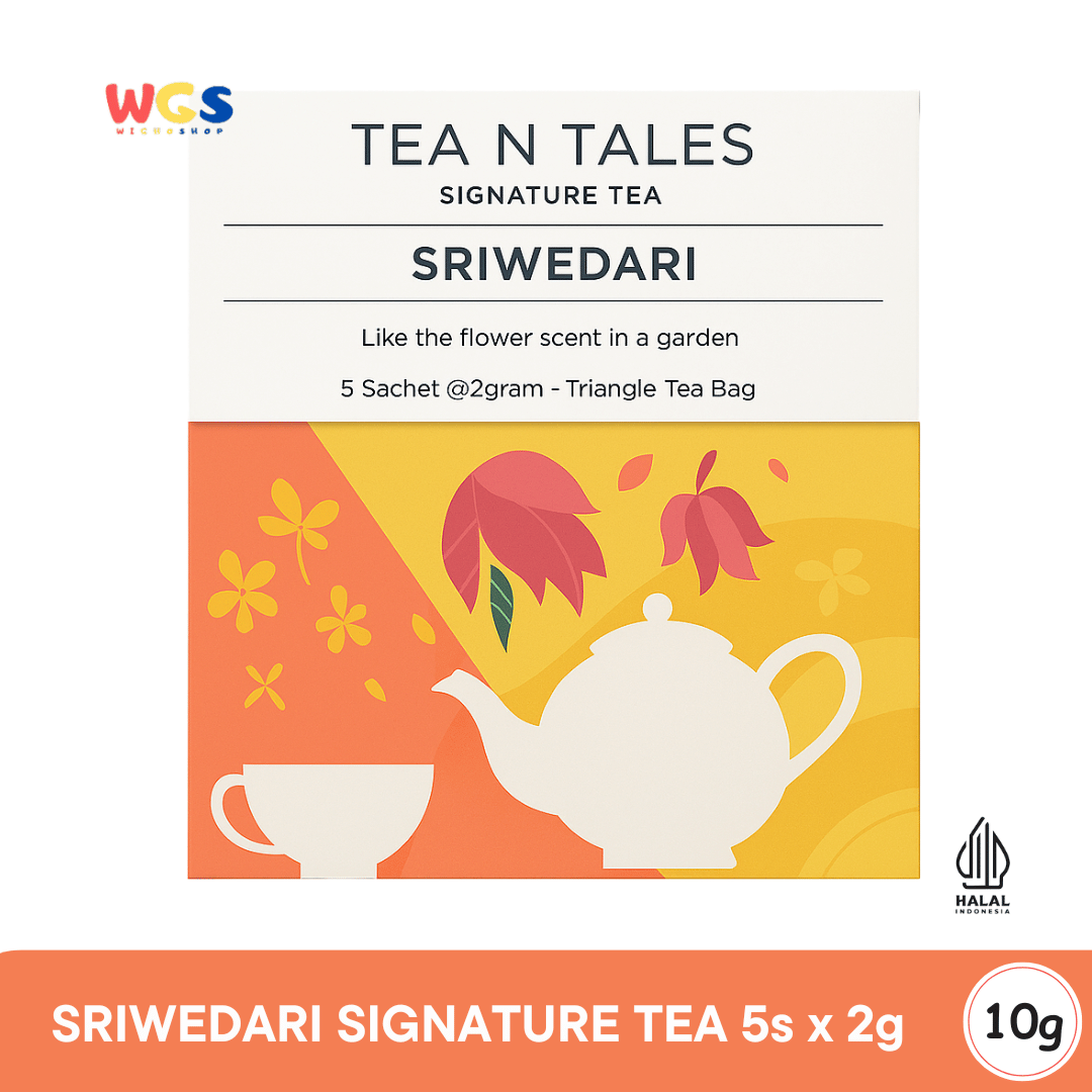 TEA N TALES Sriwedari Signature Tea 10g (5x2g) – Teh Hitam Floral dengan Aroma Mawar yang Elegan