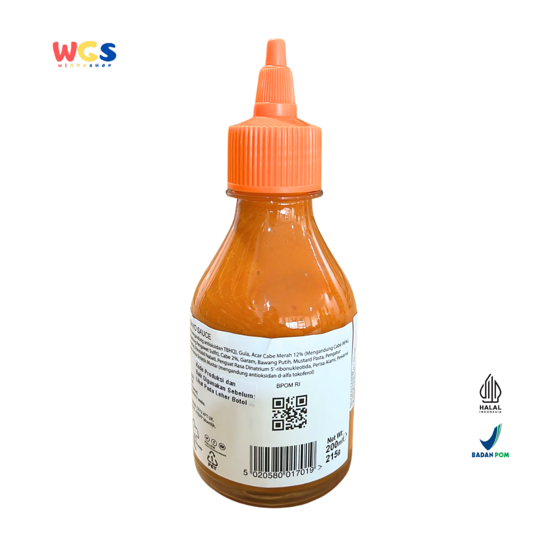 THAI DRAGON Sriracha Chilli Mayo Sauce 200ml | Saus Mayo Pedas Gurih Halal Khas Thailand