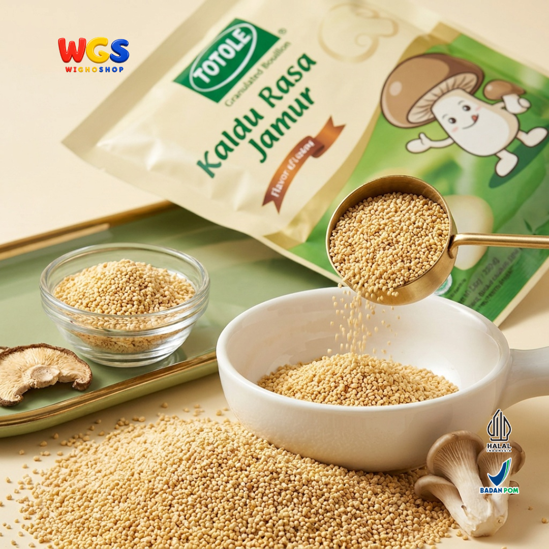 TOTOLE Kaldu Rasa Jamur 200g - Kaldu Jamur Vegan Bumbu Penyedap Sup Tumisan Nasi Mi Dimsum Granulated Mushroom Bouillon