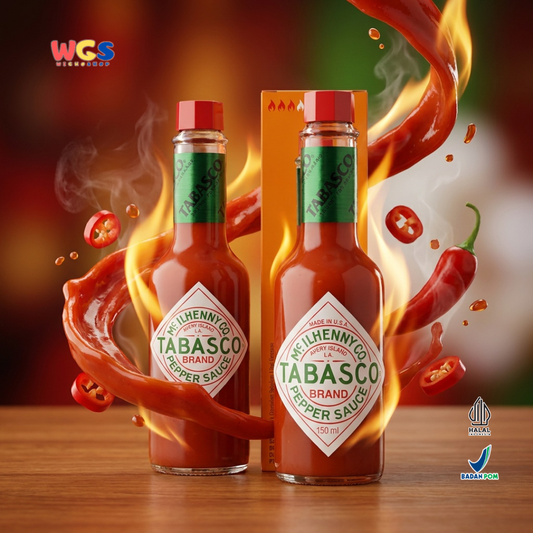 Tabasco Original Red Pepper Sauce 150ml - Saus Cabe Pedas Halal untuk Pizza & Masakan