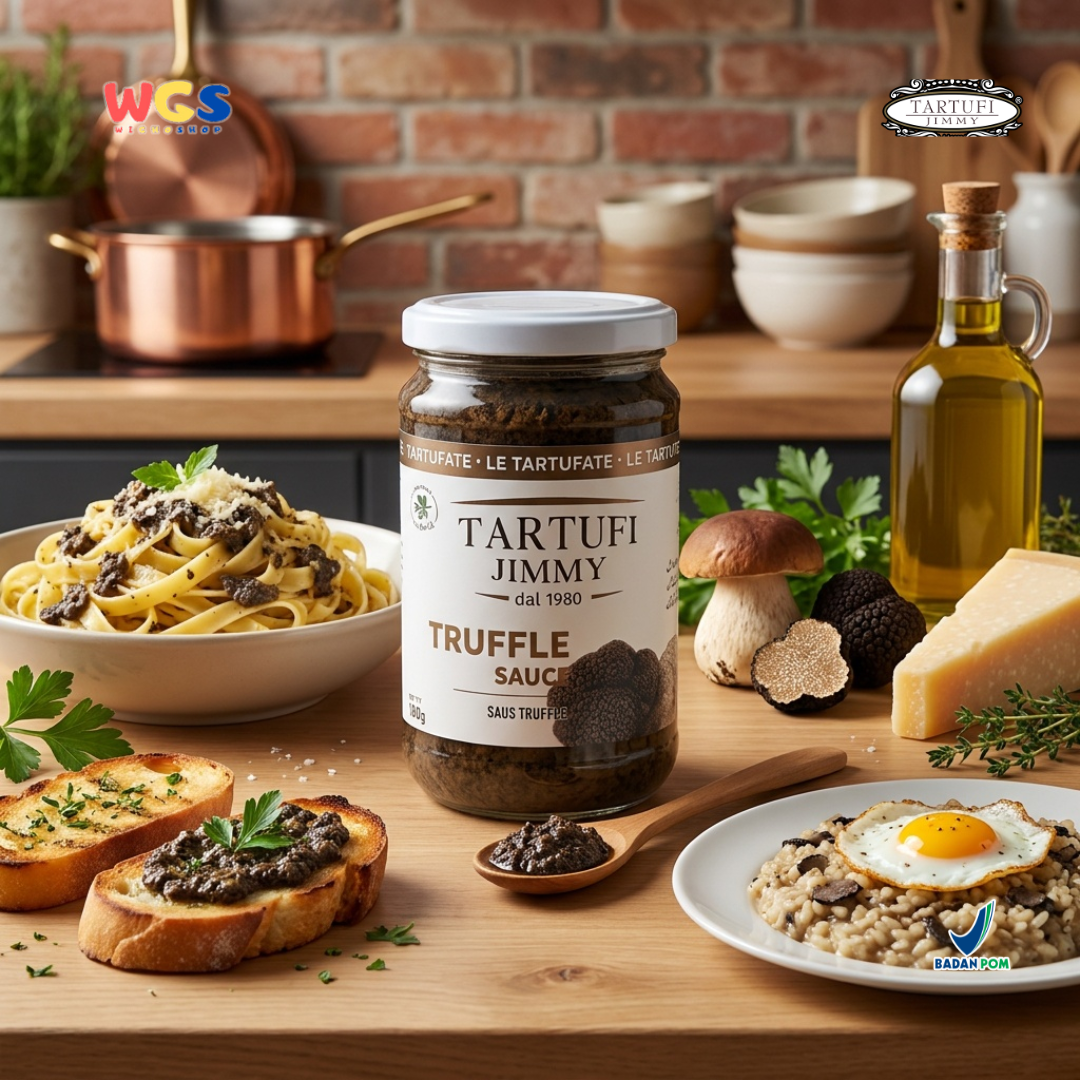 Tartufi Jimmy Con Tartufo Truffle Sauce 180g - Saus Truffle Halus untuk Pasta Risotto