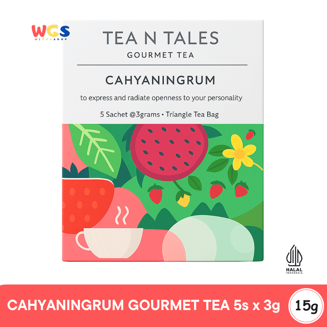 Tea N Tales Gourmet Tea Cahyaningrum 15g (5x3g) – Fruit & Flower Tea with a Cheerful Flavor & Natural Fragrance