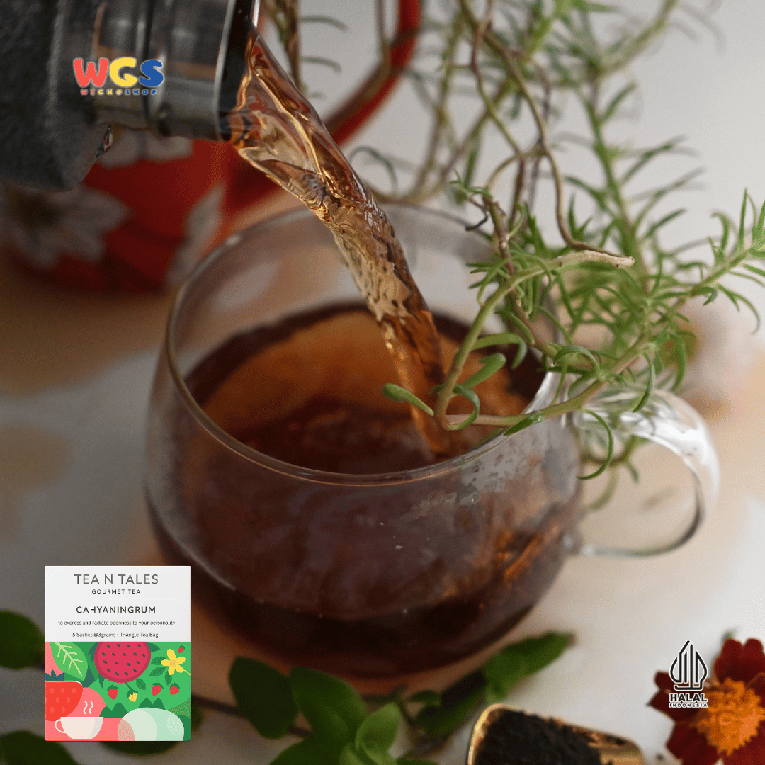 Tea N Tales Gourmet Tea Cahyaningrum 15g (5x3g) – Fruit & Flower Tea with a Cheerful Flavor & Natural Fragrance