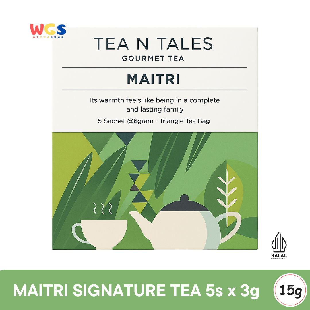 Tea N Tales Gourmet Tea Maitri 15g (5x3g) – Green Tea & Pandan, The Warmth of Friendship and Family