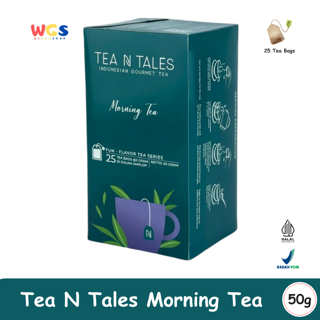 Tea N Tales Morning Tea 25 Tea Bags - 50gr | Light and Aromatic Premium Black Tea