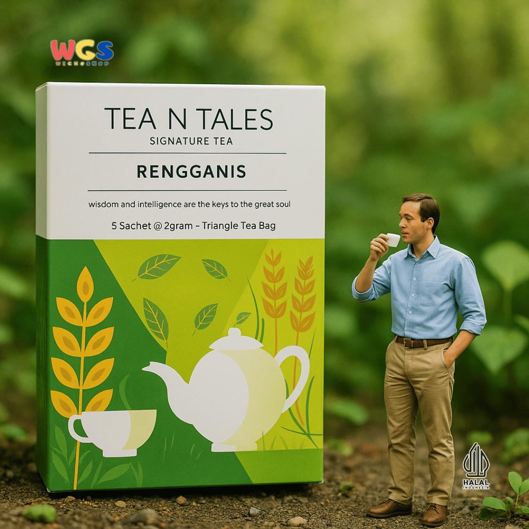 TEA N TALES RENGGANIS Signature Tea 5 Sachet x 2gr – Teh Hijau & Beras Ketan Aromatik Penenang Jiwa