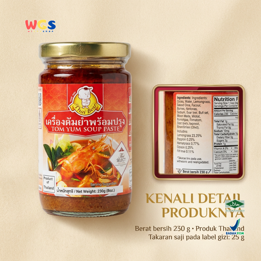 Thai Boy Tom Yum Soup Paste 230 gr - Tom Yum Soup Sauce