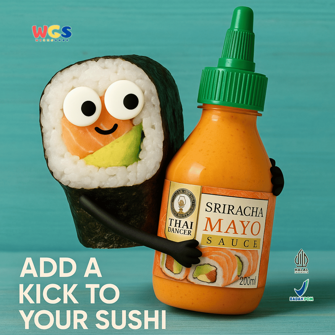 Thai Dancer Sriracha Mayo Sauce 200ml – Saus Mayo Pedas Krimi untuk Sushi, Burger, dan Camilan