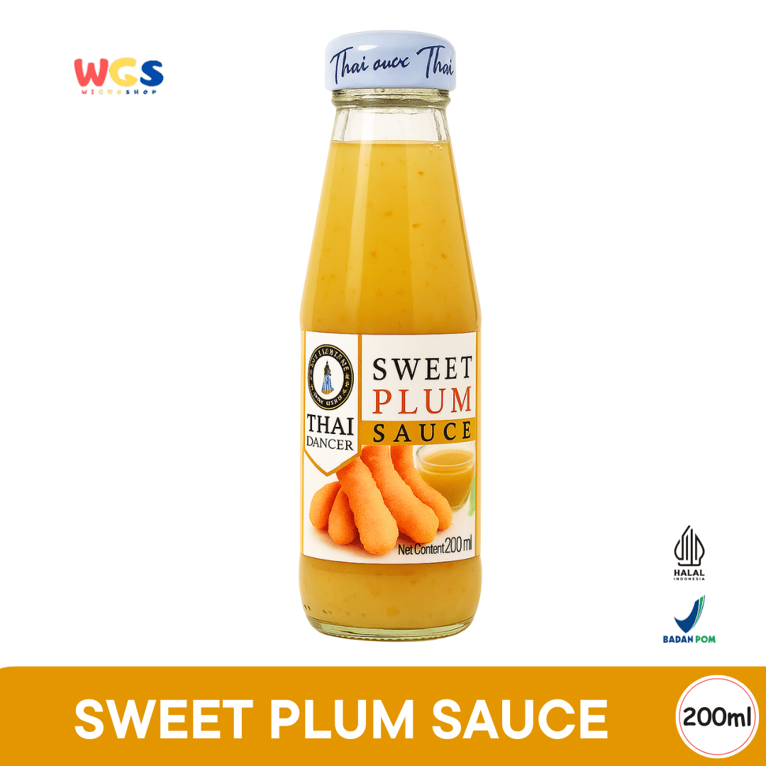 Thai Dancer Sweet Plum Sauce 200ml – A versatile sweet plum sauce for spring rolls, chicken, and Asian snacks.