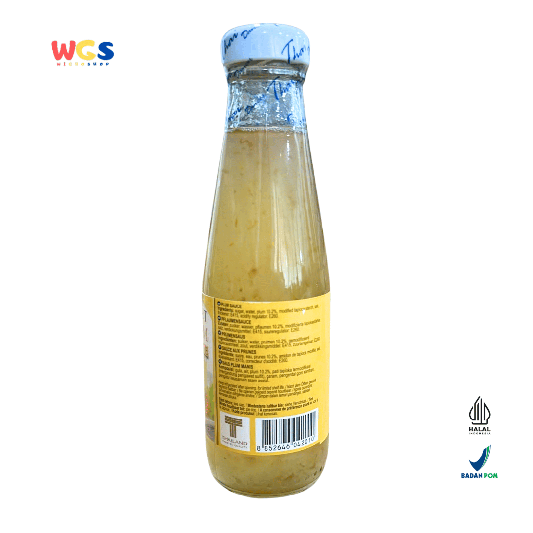 Thai Dancer Sweet Plum Sauce 200ml – A versatile sweet plum sauce for spring rolls, chicken, and Asian snacks.