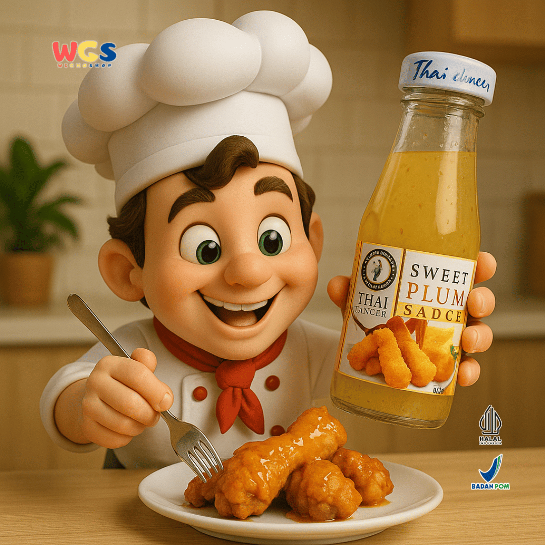 Thai Dancer Sweet Plum Sauce 200ml – A versatile sweet plum sauce for spring rolls, chicken, and Asian snacks.