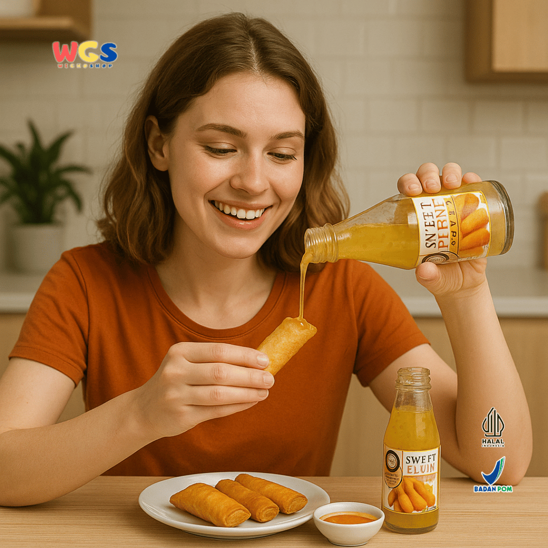 Thai Dancer Sweet Plum Sauce 200ml – A versatile sweet plum sauce for spring rolls, chicken, and Asian snacks.