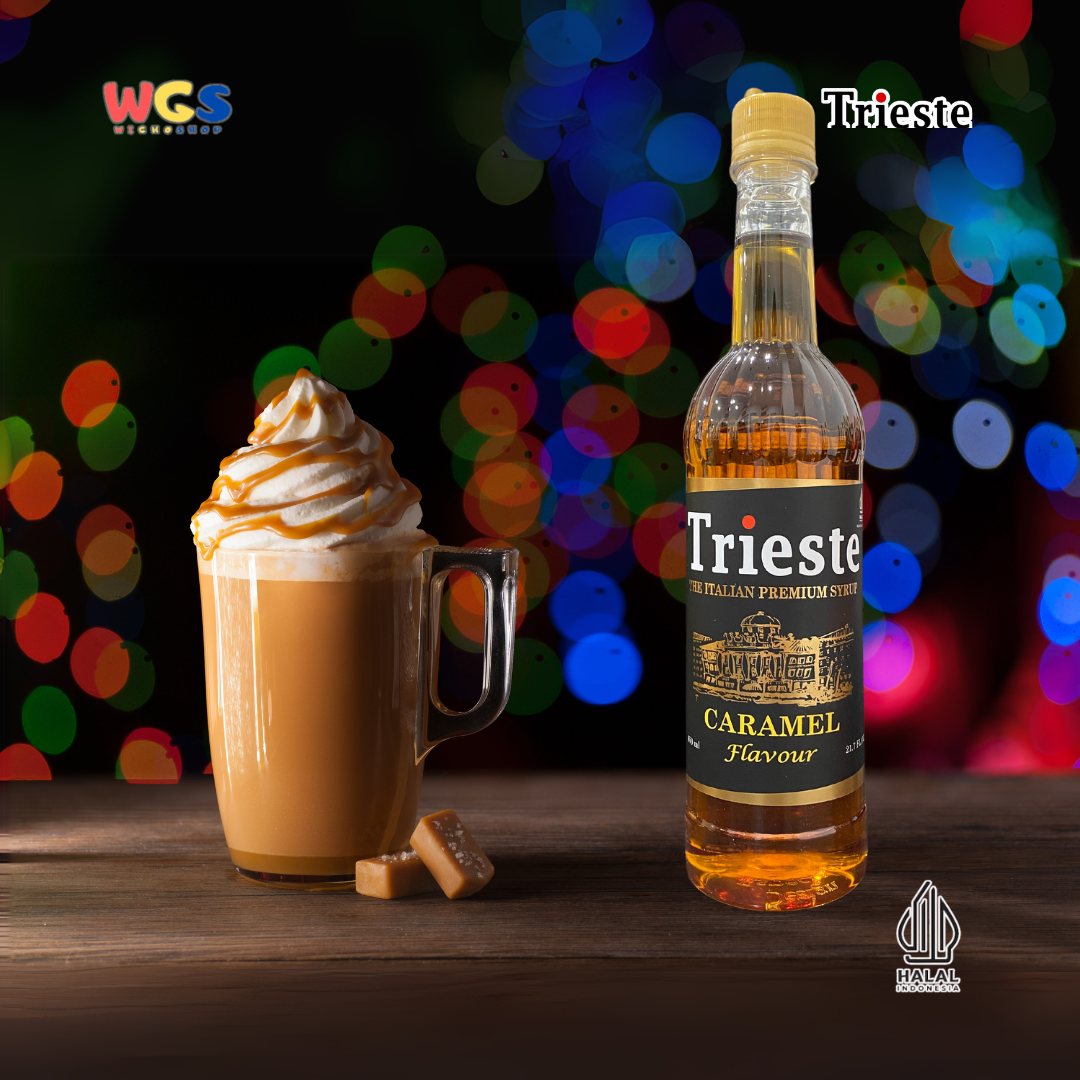 Trieste Syrup Premium Caramel Flavor 650ml – Delicious Caramel Flavored Syrup for Drinks & Desserts