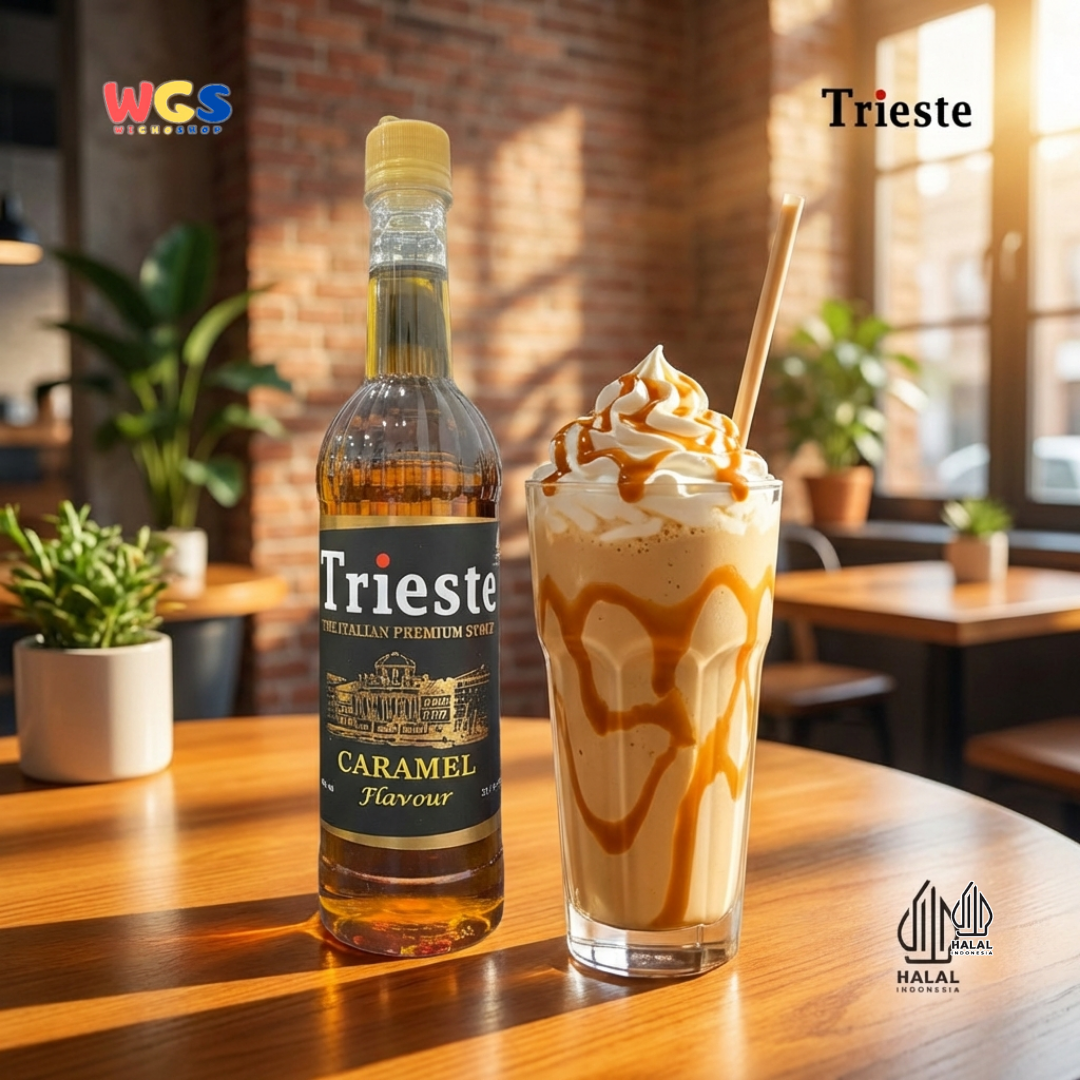 Trieste Syrup Premium Caramel Flavor 650ml – Delicious Caramel Flavored Syrup for Drinks & Desserts