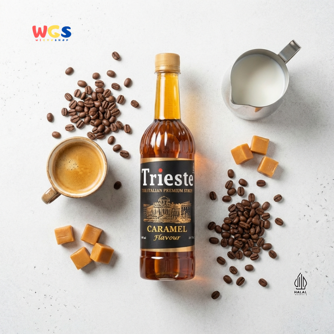 Trieste Syrup Premium Caramel Flavor 650ml – Delicious Caramel Flavored Syrup for Drinks & Desserts