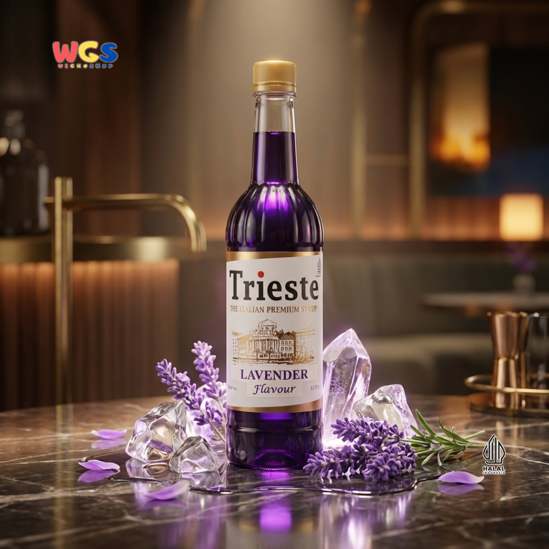 Trieste Syrup Premium Lavender Flavor 650ml – Fragrant & Soft Lavender Flavored Syrup for Drinks