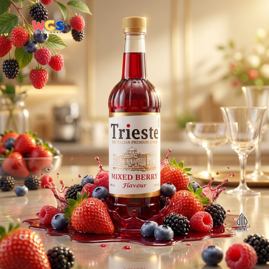 Trieste Mixed Berry Syrup Flavour 650ml - Sirup Mixed Berry Premium untuk Minuman, Soda, Dessert dan Topping