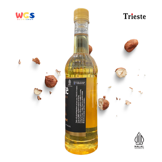 Trieste Roasted Hazelnut Flavor Syrup Premium 650ml - Halal MUI - Trendy Drink - Bubble Tea