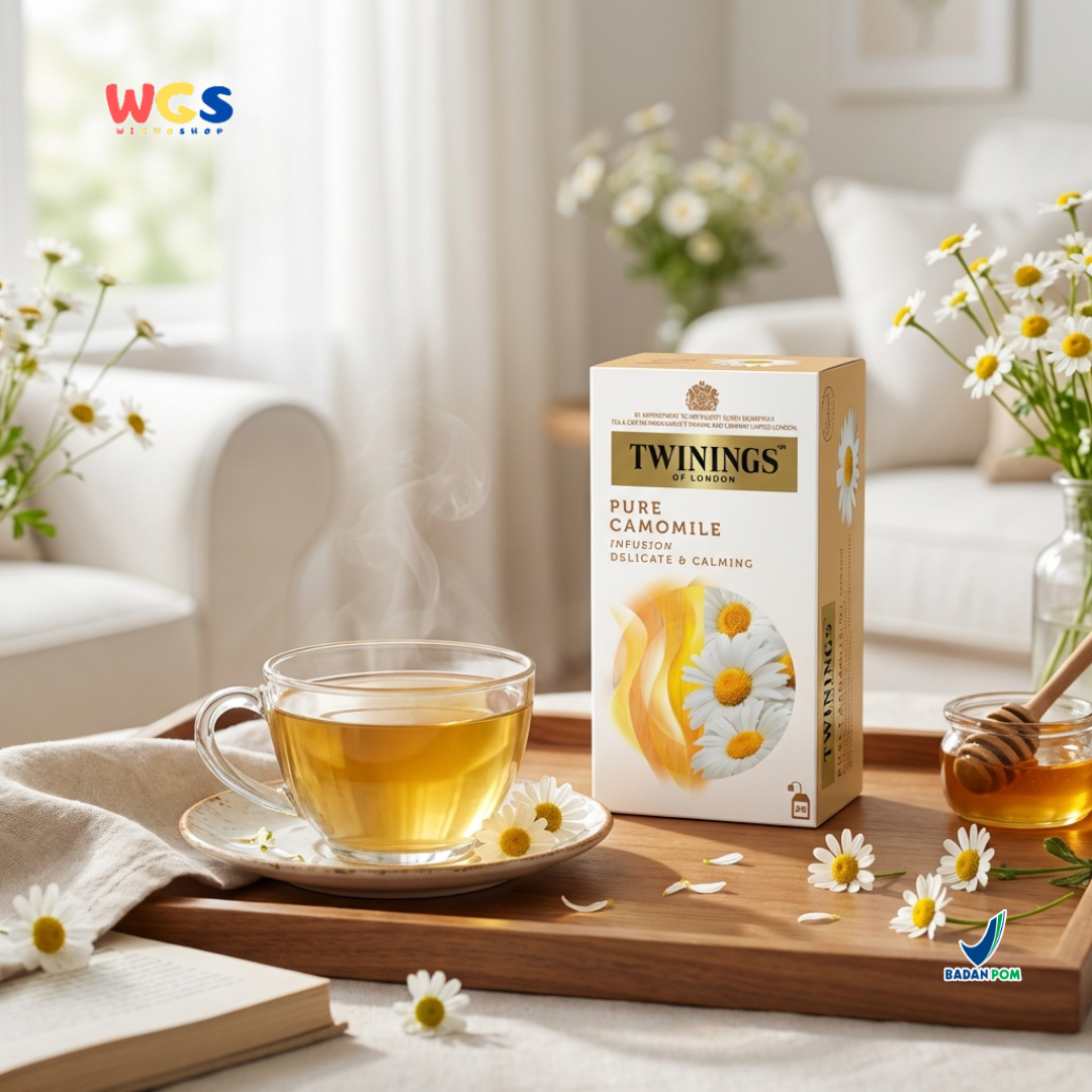Twinings Pure Camomile Tea 25 Tea Bags 25g - Teh Chamomile Celup Premium Herbal Tea