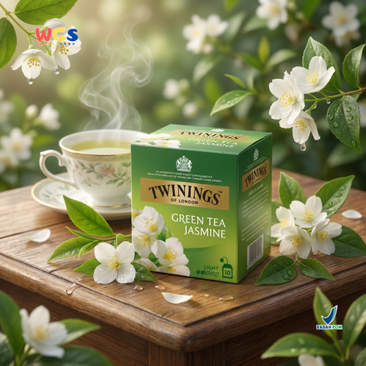 Twinings of London Green Tea Jasmine 18g (10 x 1.8g) - Jasmine Green Tea, a refreshing and soothing drink with a jasmine aroma